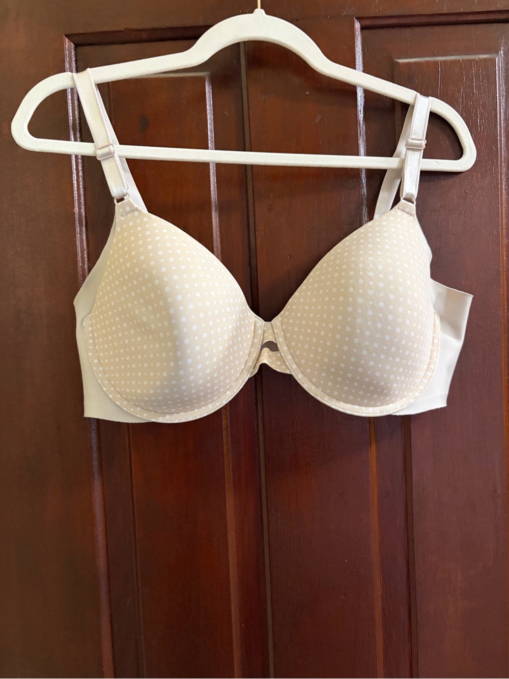 Warner's Beige Polka Dot T-Shirt Bra